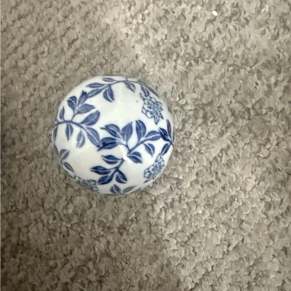 Decorative Ceramic Sphere Set - Blue, White, and Multicolor - Picture 5 of 7